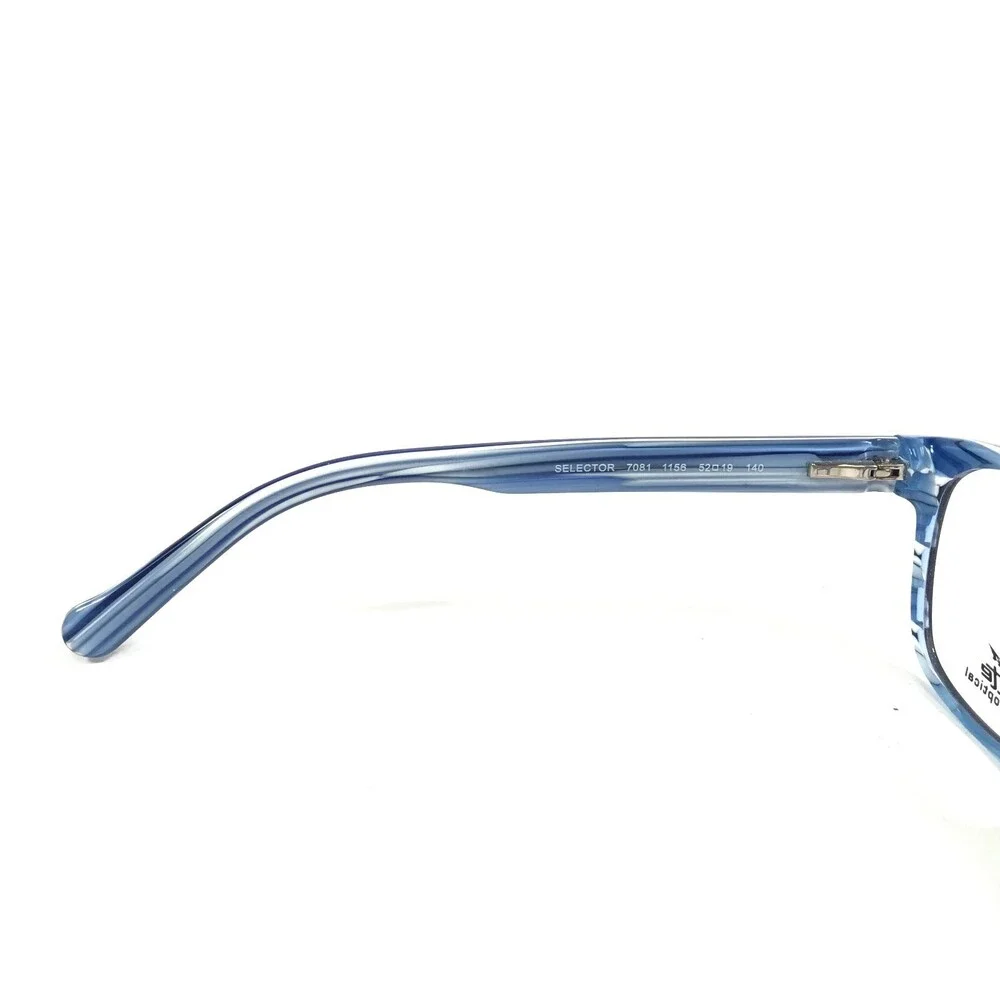 Arnette Eyeglasses Frames 7081 1156 SELECTOR Black Blue Square 52-19-140